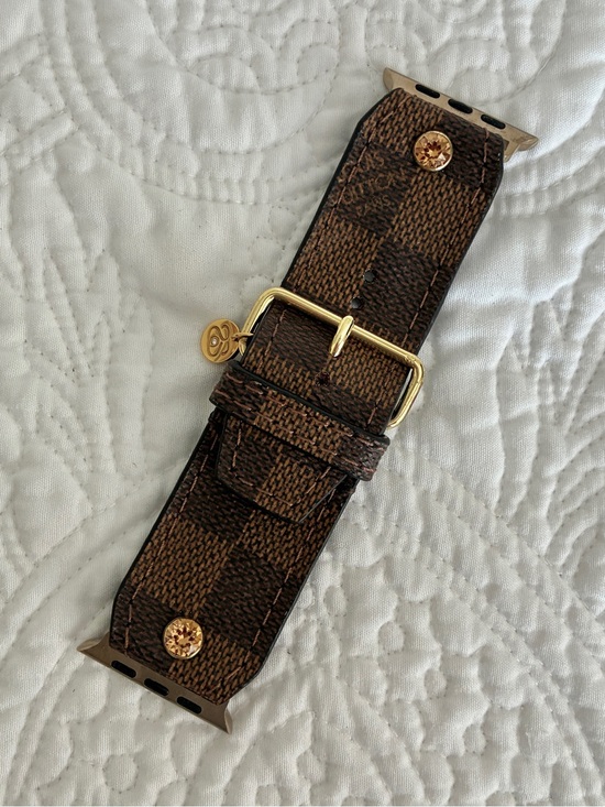 Spark*l Authentic Upcycled LV Damier Ebene Apple Watch Band - Size 1, 42-49mm main image 4